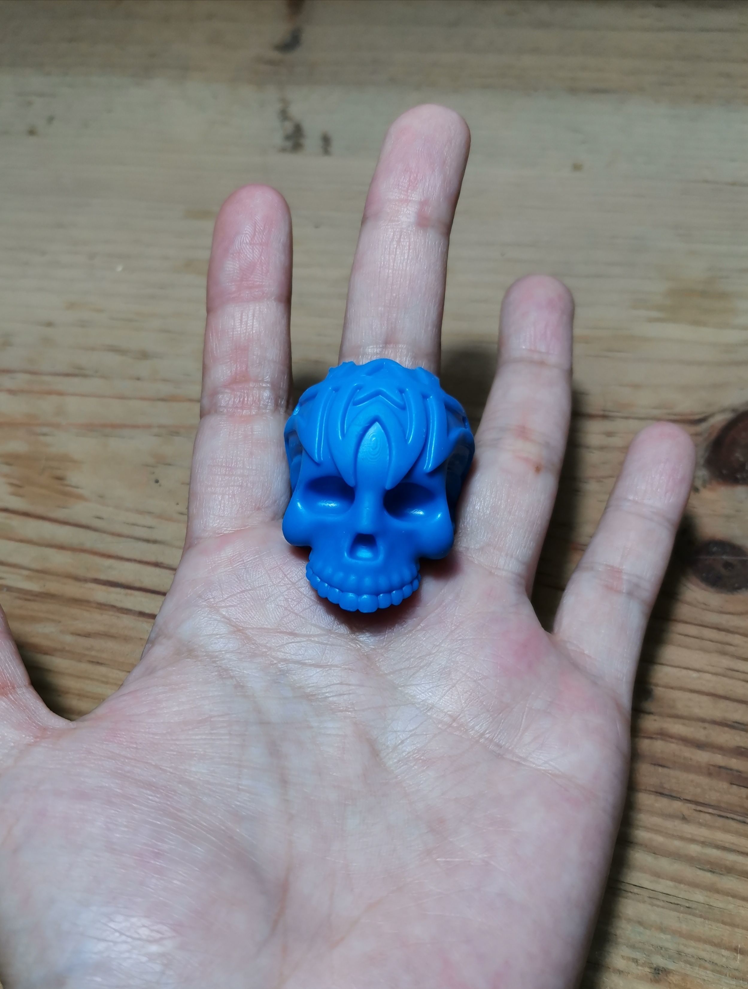 Celtic skull ring 3D print model_6