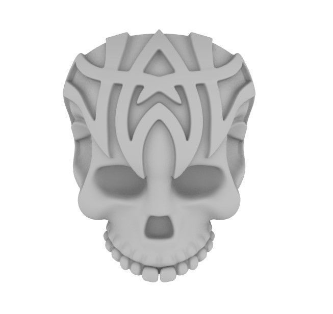 Celtic skull ring 3D print model_5