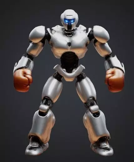 Battle boxer robot 3D model_0