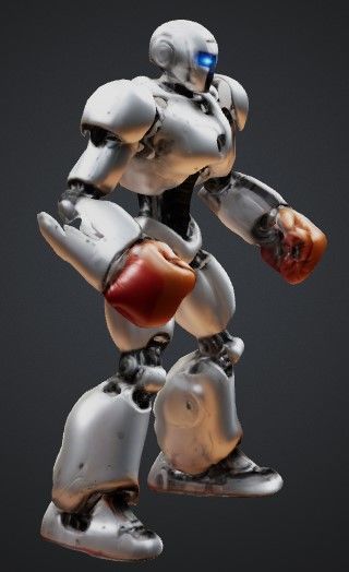 Battle boxer robot 3D model_4