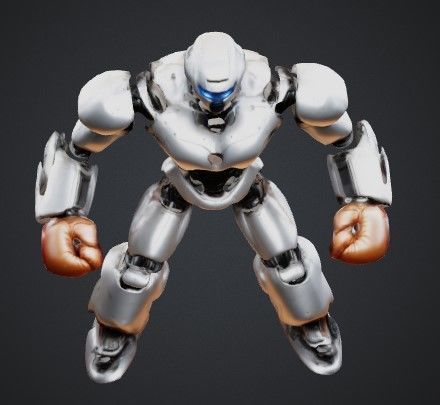 Battle boxer robot 3D model_3
