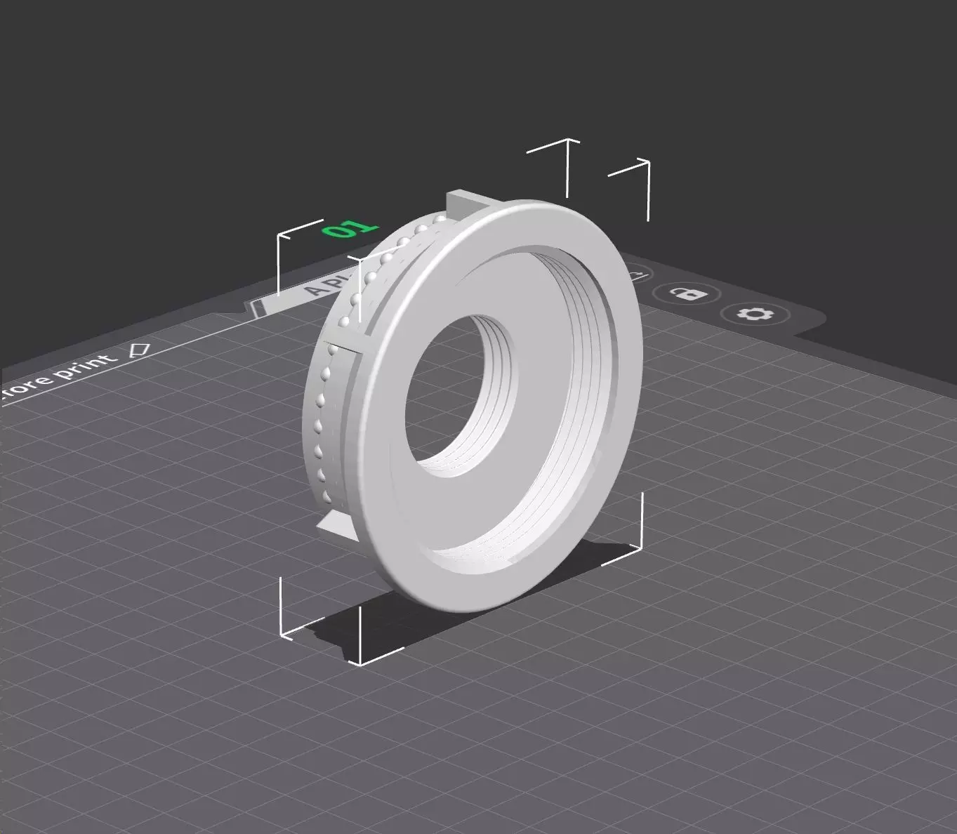 ICB 63mm hilo fino a 1 pulgada o 32mm 3D print model_0
