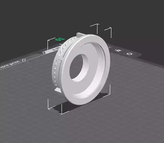ICB 63mm hilo fino a 1 pulgada o 32mm 3D print model