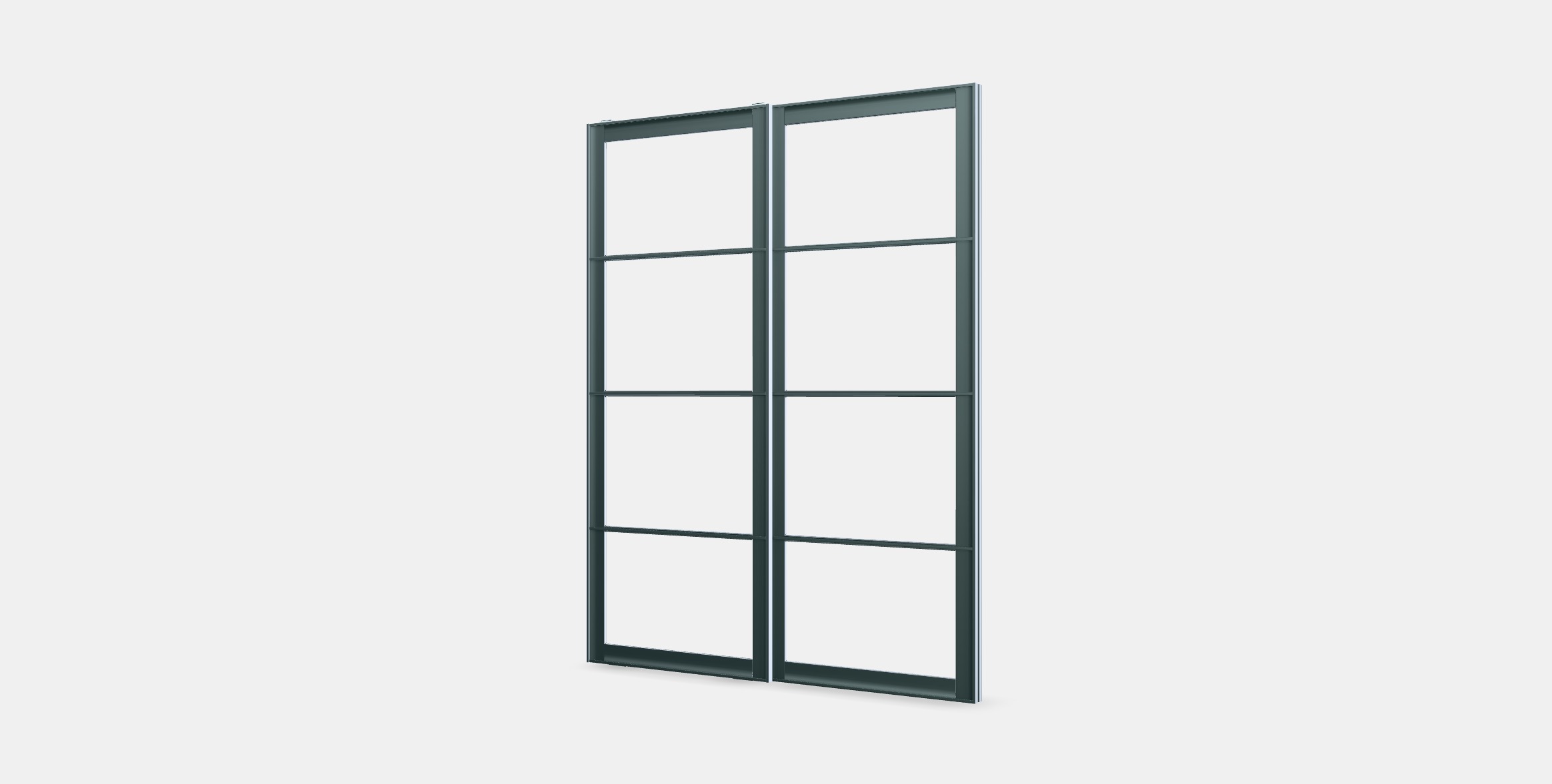 PAX Pair of sliding door frames w rail 5 Low-poly 3D model_12