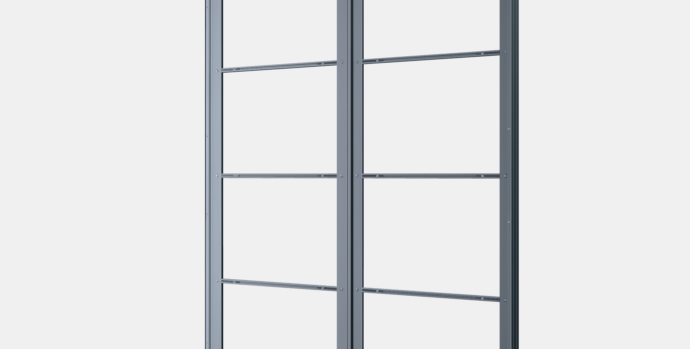 PAX Pair of sliding door frames w rail 5 Low-poly 3D model_6
