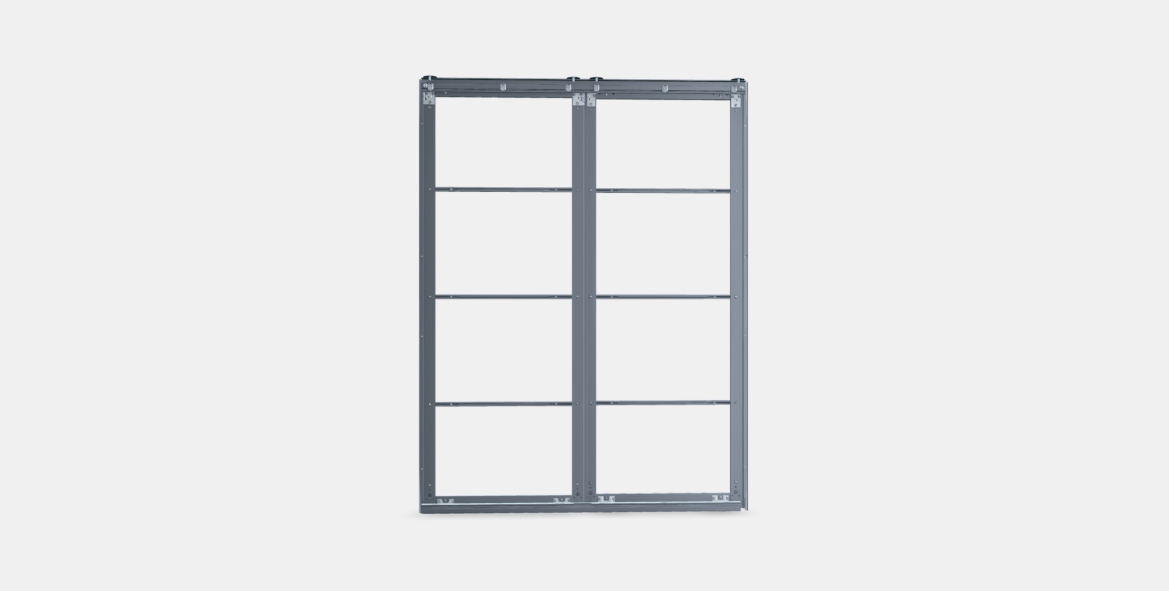 PAX Pair of sliding door frames w rail 5 Low-poly 3D model_14