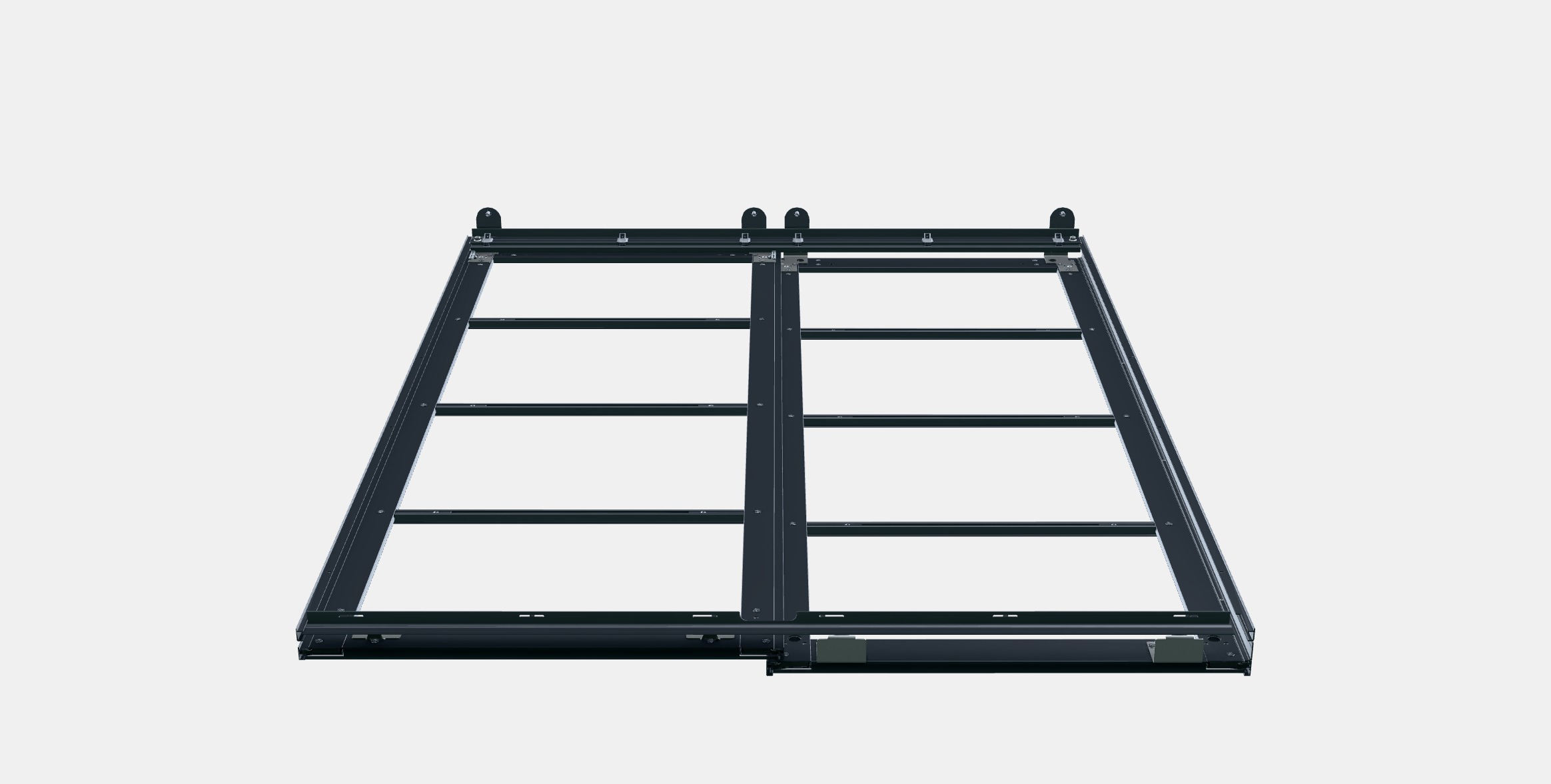 PAX Pair of sliding door frames w rail 5 Low-poly 3D model_8