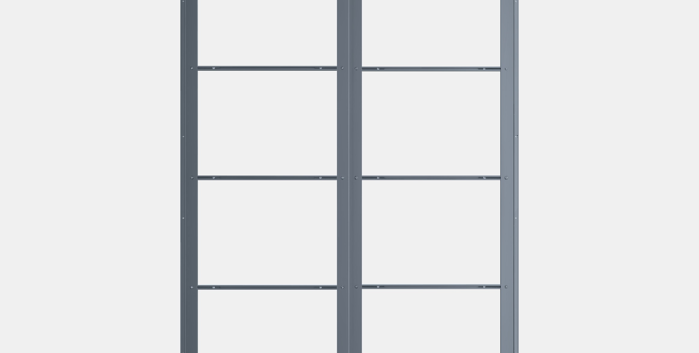 PAX Pair of sliding door frames w rail 5 Low-poly 3D model_15