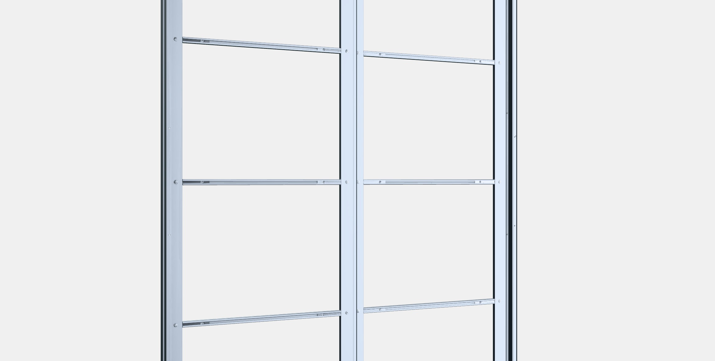 PAX Pair of sliding door frames w rail 5 Low-poly 3D model_2