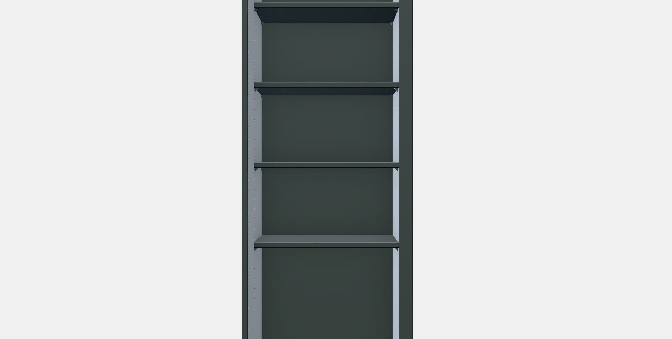 PAX Add-on corner unit with 4 shelves 11 Low-poly 3D model_10