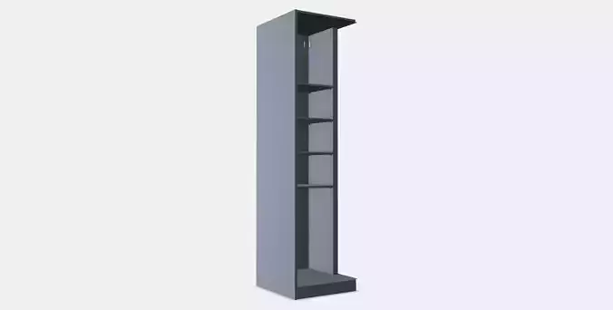 PAX Add-on corner unit with 4 shelves 11