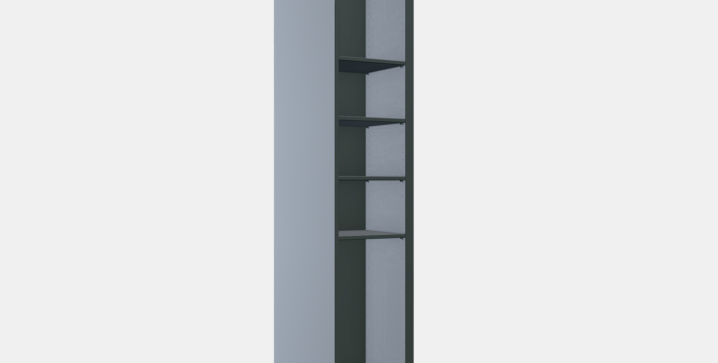 PAX Add-on corner unit with 4 shelves 11 Low-poly 3D model_8