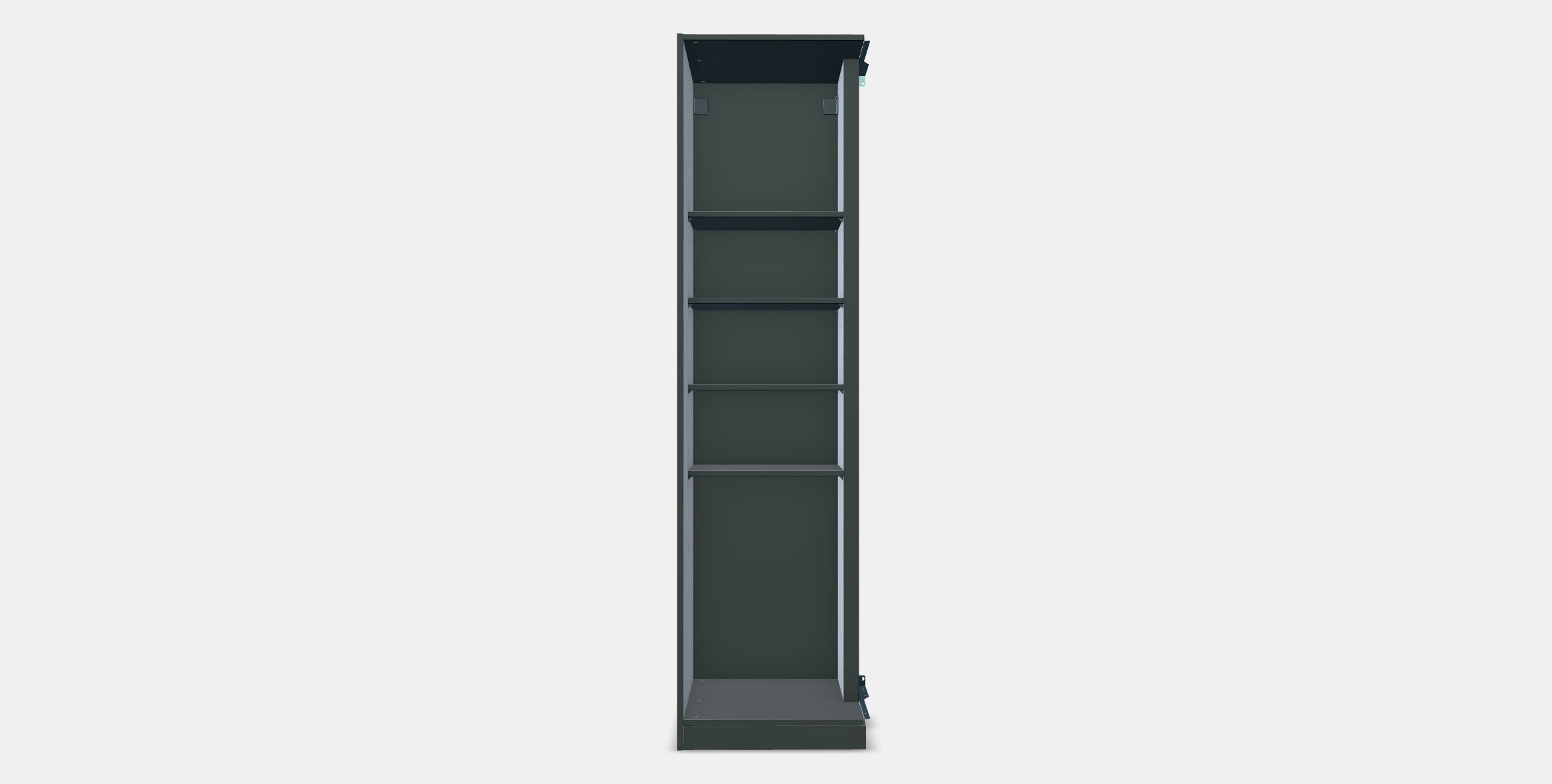 PAX Add-on corner unit with 4 shelves 11 Low-poly 3D model_9