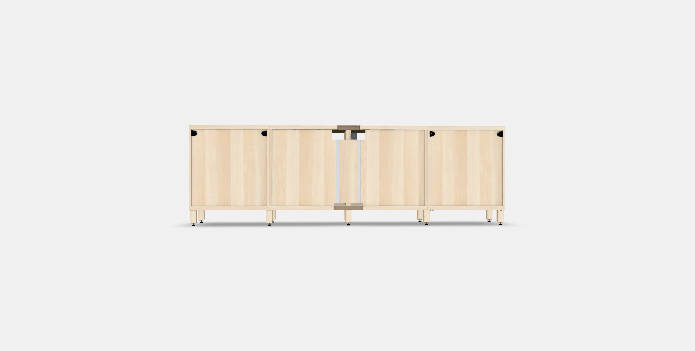 BESTA TV bench with doors and drawers 2 Low-poly 3D model_14