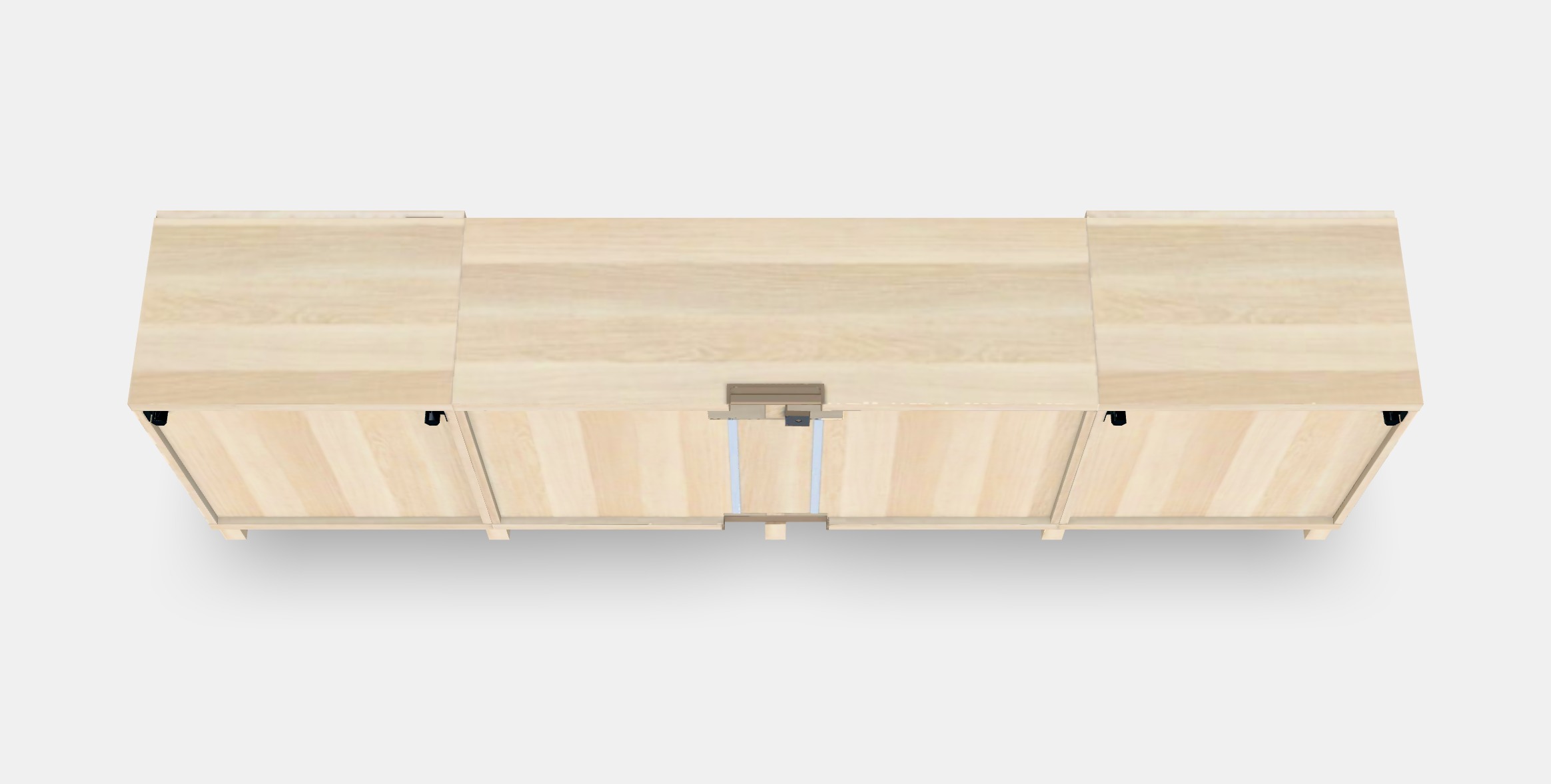 BESTA TV bench with doors and drawers 2 Low-poly 3D model_4