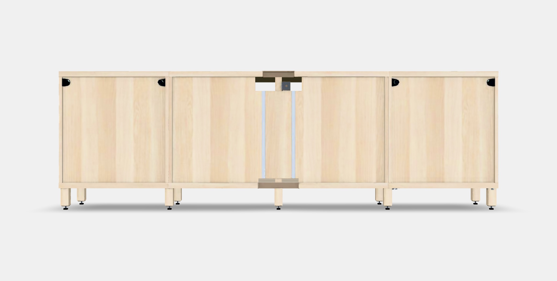 BESTA TV bench with doors and drawers 2 Low-poly 3D model_15