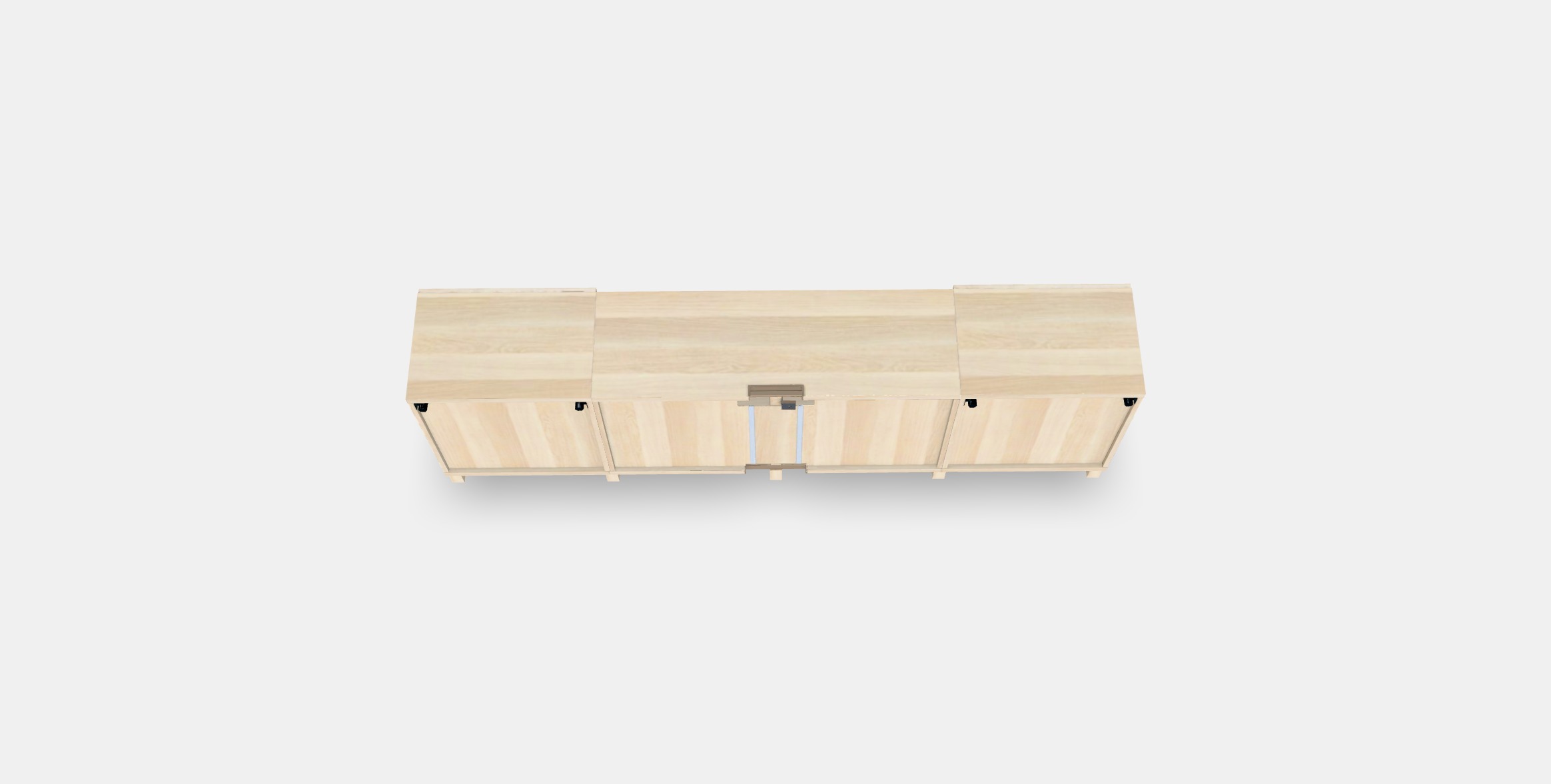 BESTA TV bench with doors and drawers 2 Low-poly 3D model_3