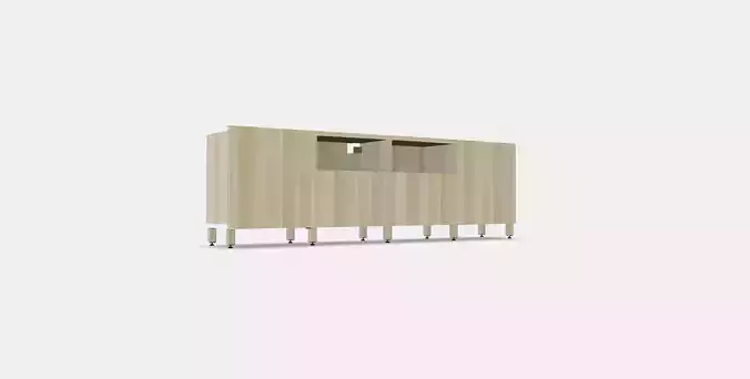 BESTA TV bench with doors and drawers 2