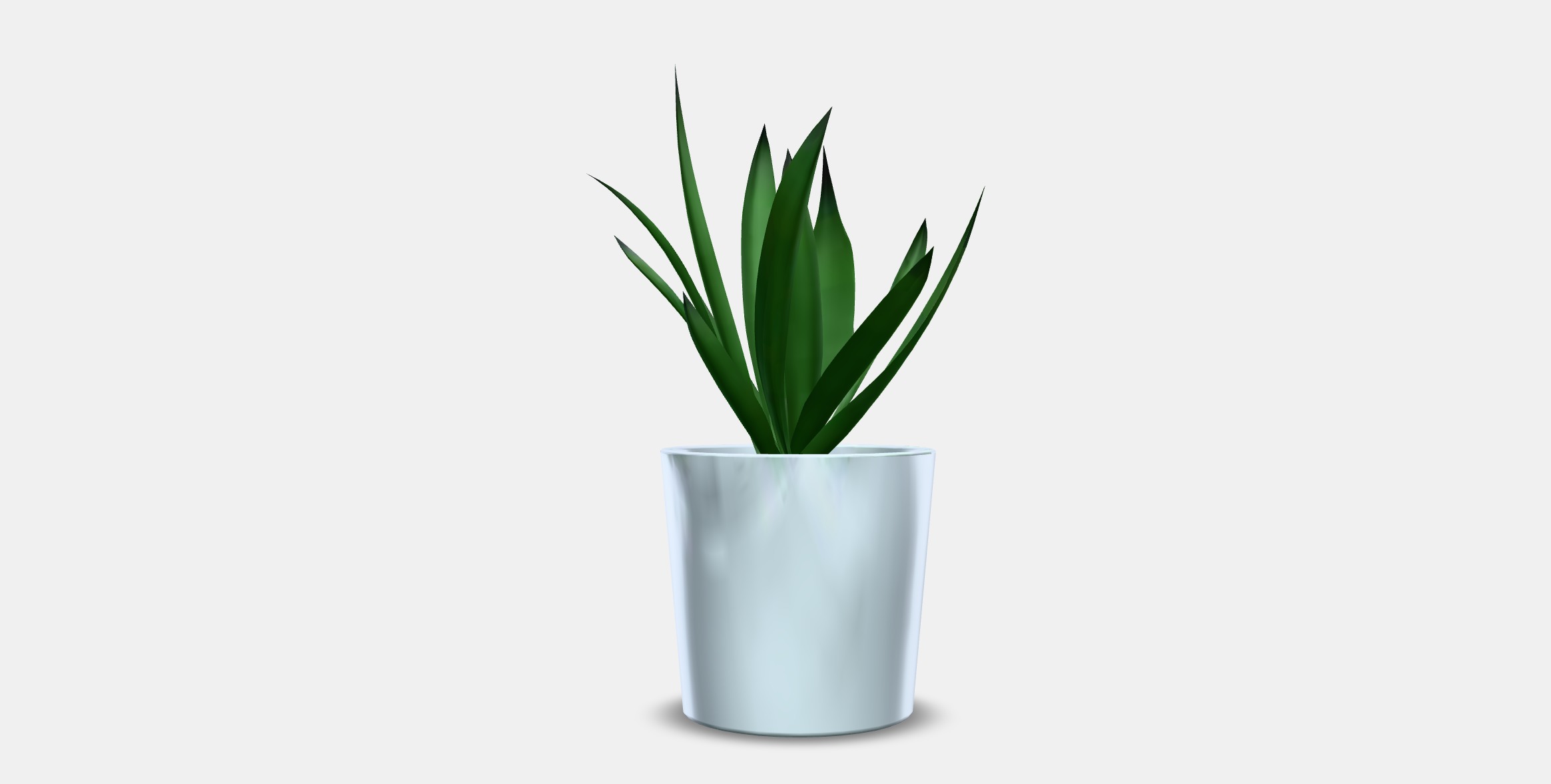 FEJKA Artificial potted plant with pot Low-poly 3D model_10