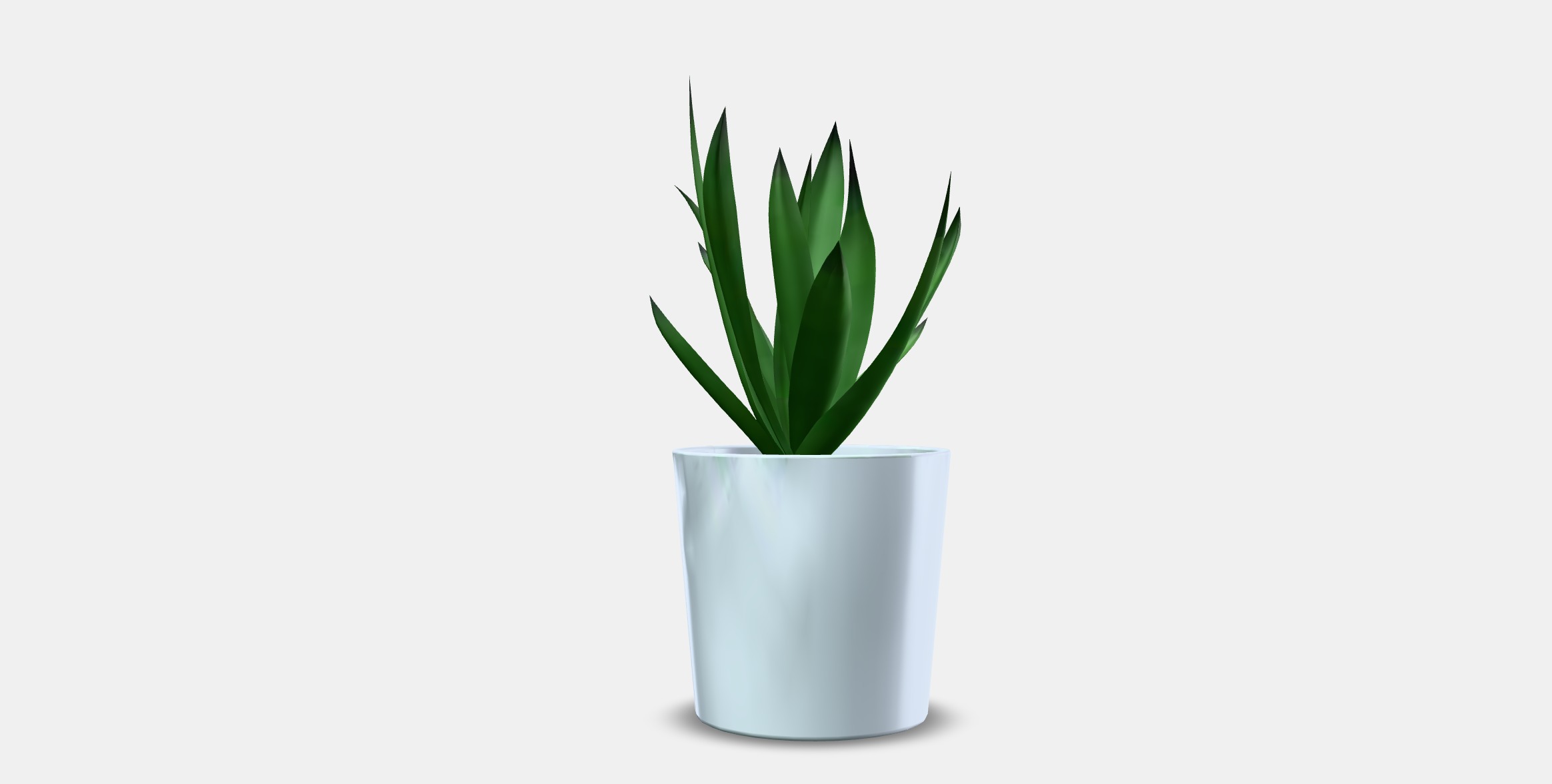 FEJKA Artificial potted plant with pot Low-poly 3D model_12