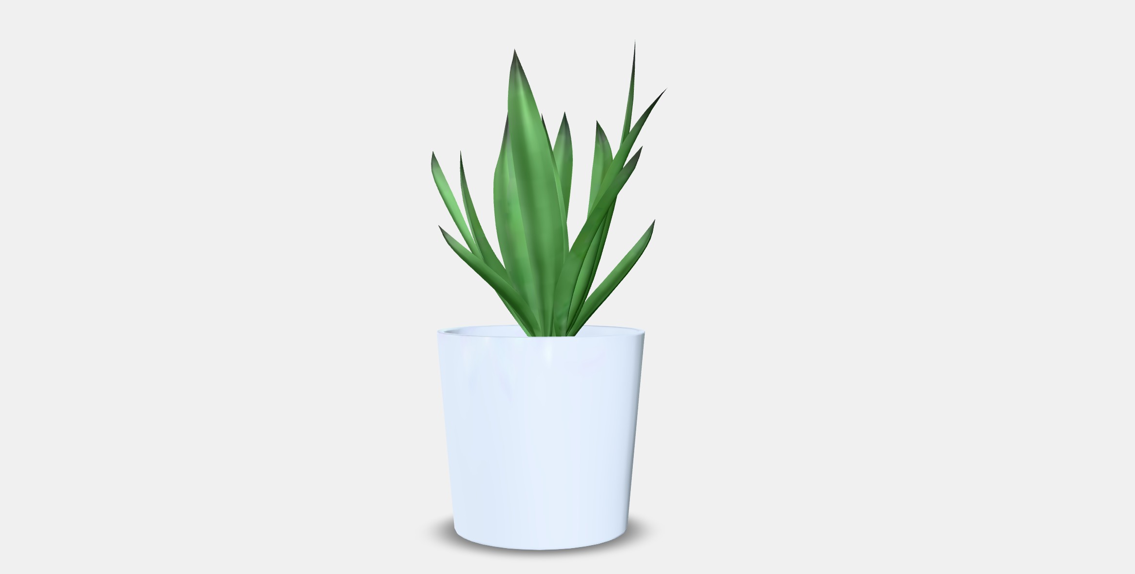 FEJKA Artificial potted plant with pot Low-poly 3D model_5