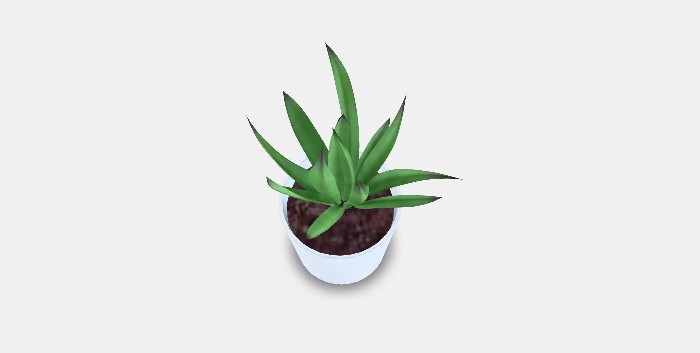 FEJKA Artificial potted plant with pot Low-poly 3D model_3