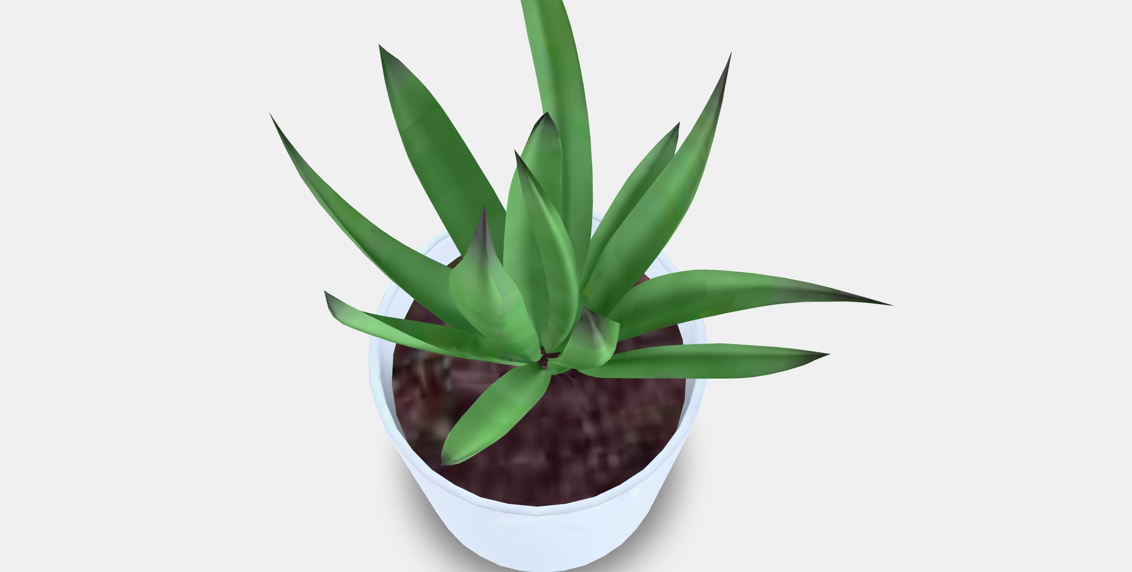 FEJKA Artificial potted plant with pot Low-poly 3D model_4