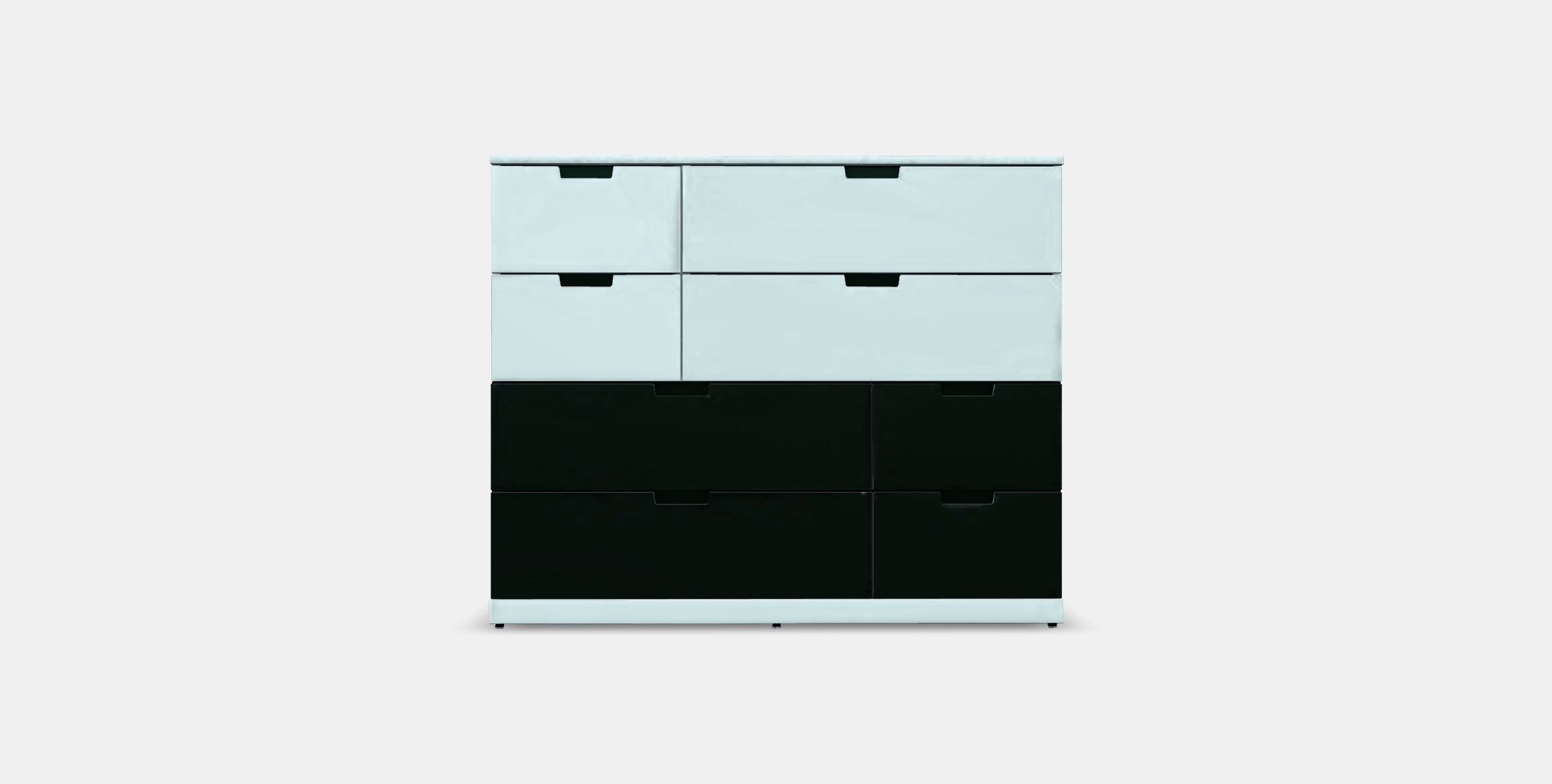 NORDLI Chest of 8 drawers 7 Low-poly 3D model_10