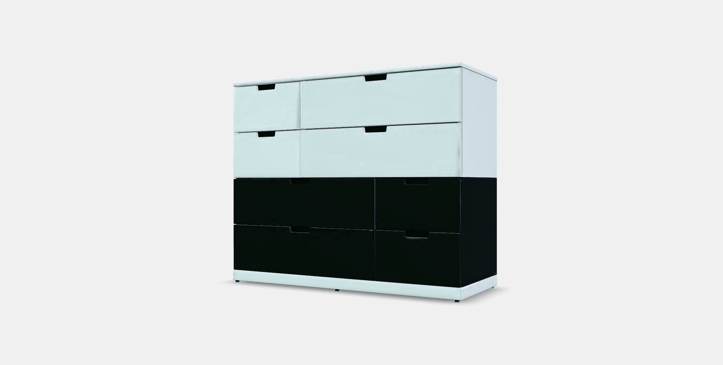 NORDLI Chest of 8 drawers 7 Low-poly 3D model_11
