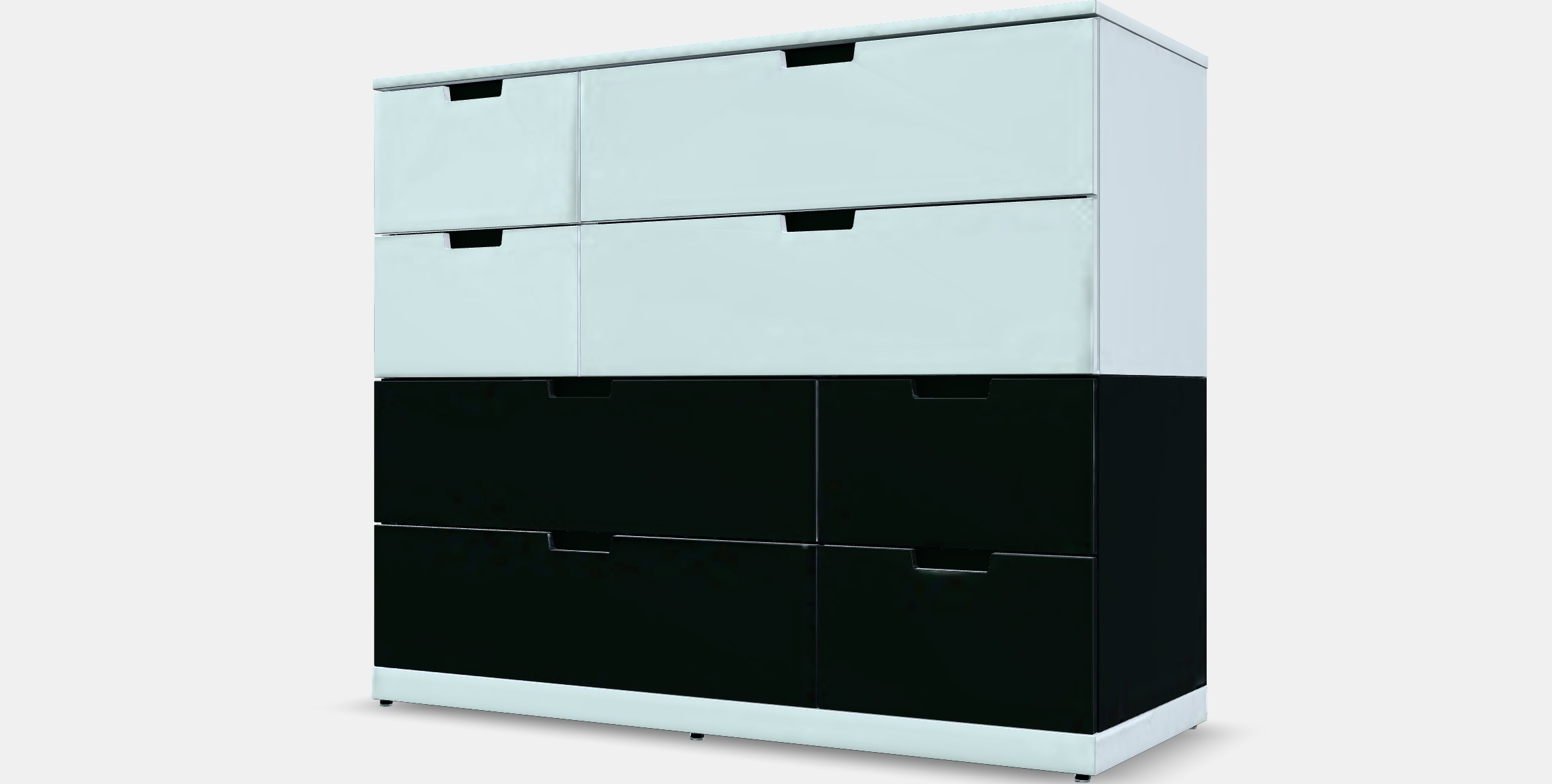 NORDLI Chest of 8 drawers 7 Low-poly 3D model_12