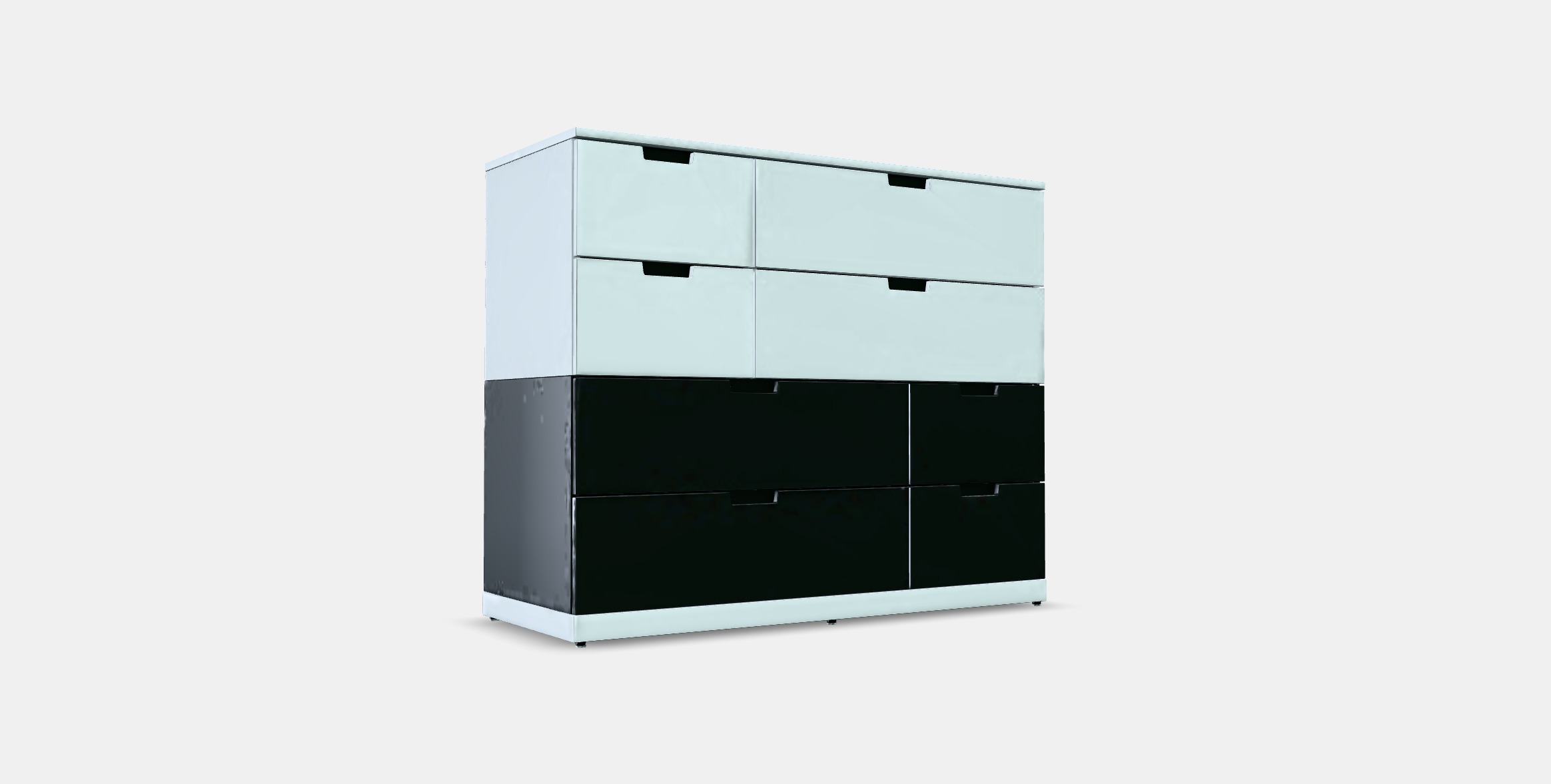 NORDLI Chest of 8 drawers 7 Low-poly 3D model_3