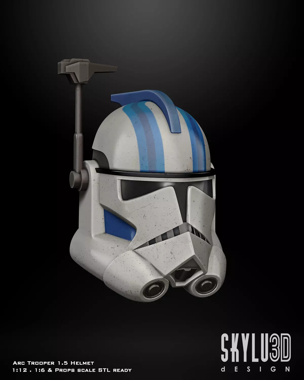 Arc Trooper Helmet 1-5 version Bundle 3D print model