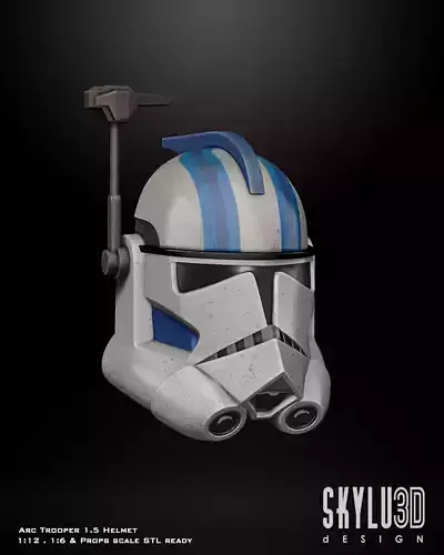 Arc Trooper Helmet 1-5 version Bundle 3D print model