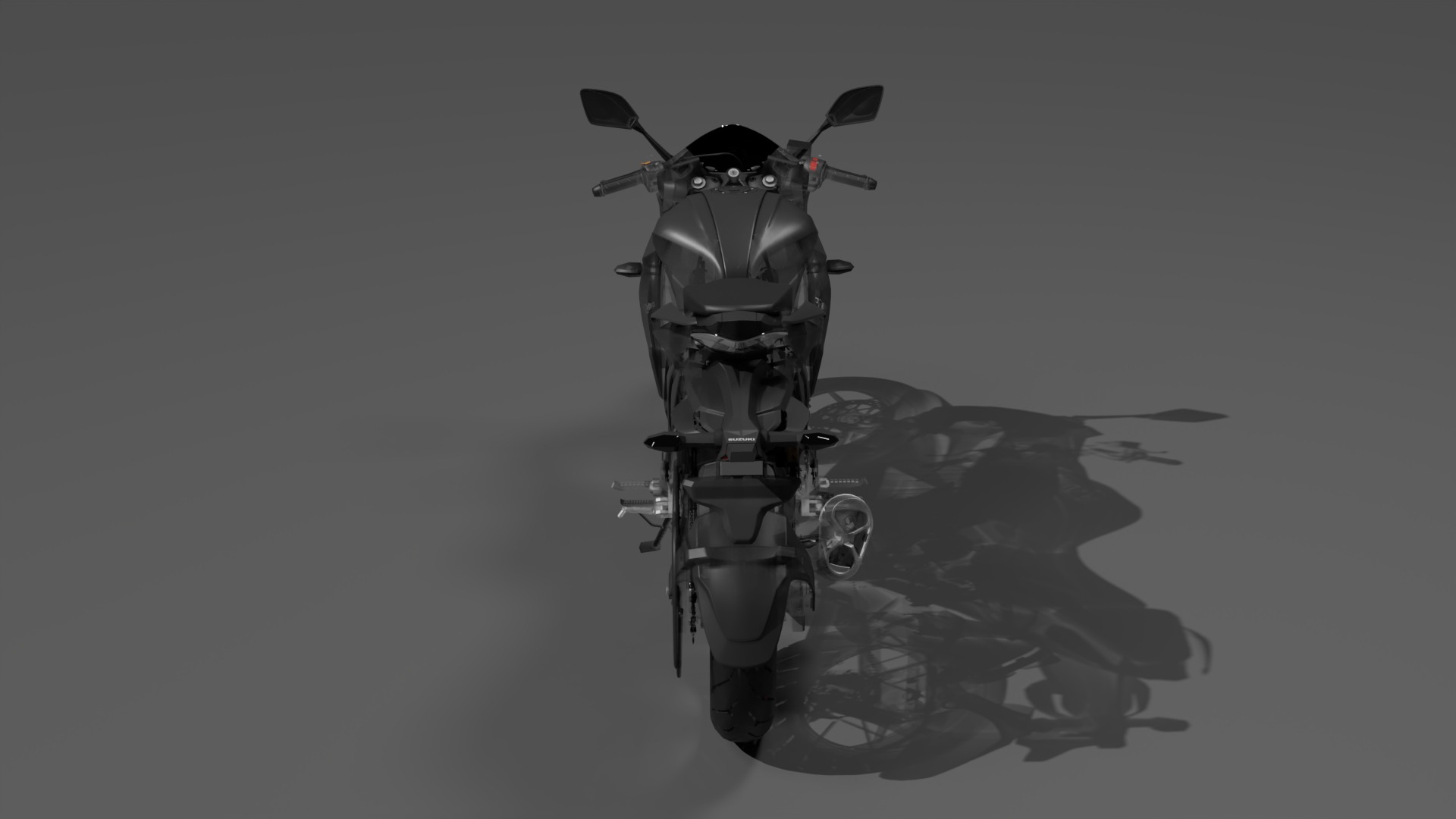 realistic Suzuki Gixxer ABS 2022 Fully Rigged and Animated 3D model_3