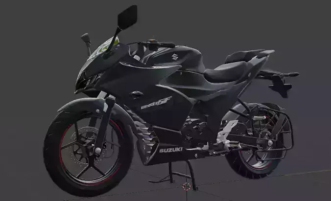 realistic Suzuki Gixxer ABS 2022 Fully Rigged and Animated