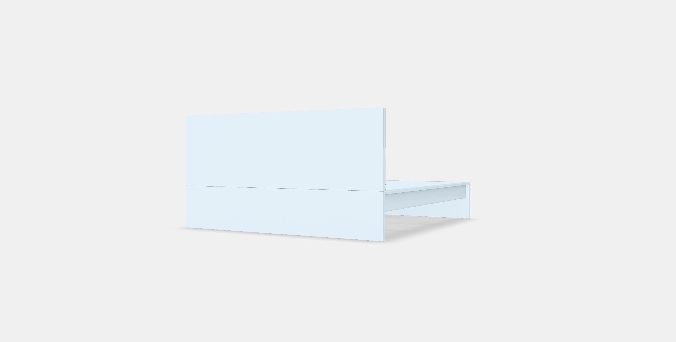 MALM Bed frame high 80 Low-poly 3D model_4