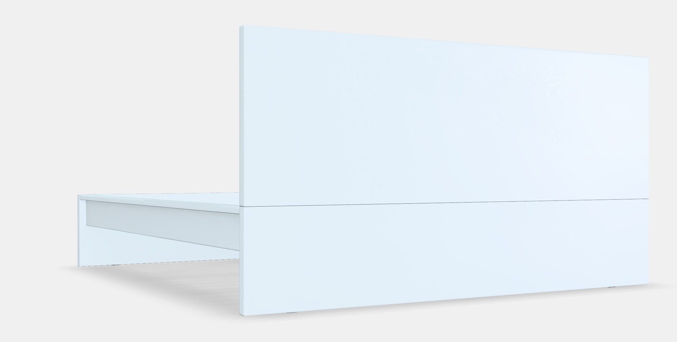 MALM Bed frame high 80 Low-poly 3D model_2