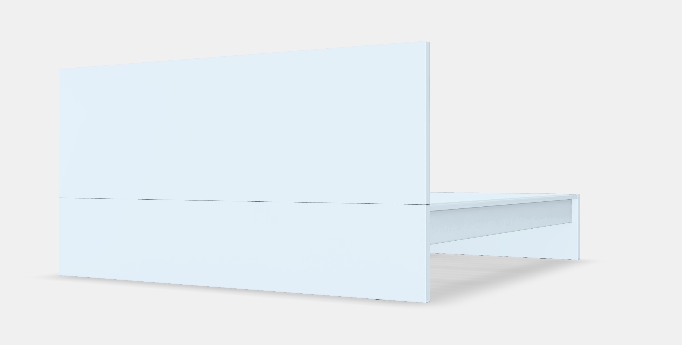 MALM Bed frame high 80 Low-poly 3D model_5