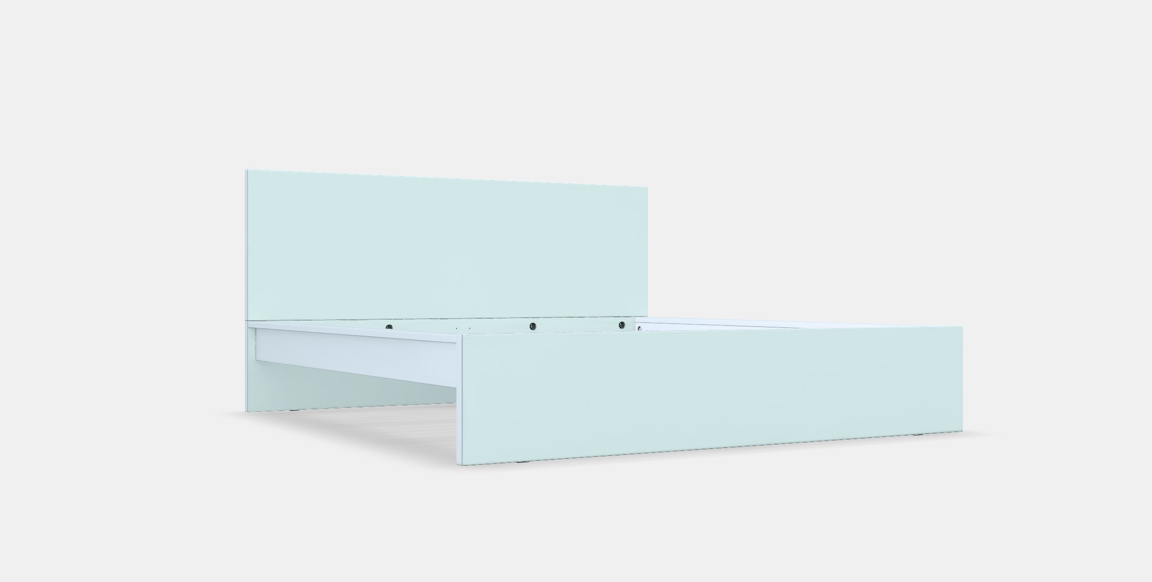 MALM Bed frame high 80 Low-poly 3D model_8