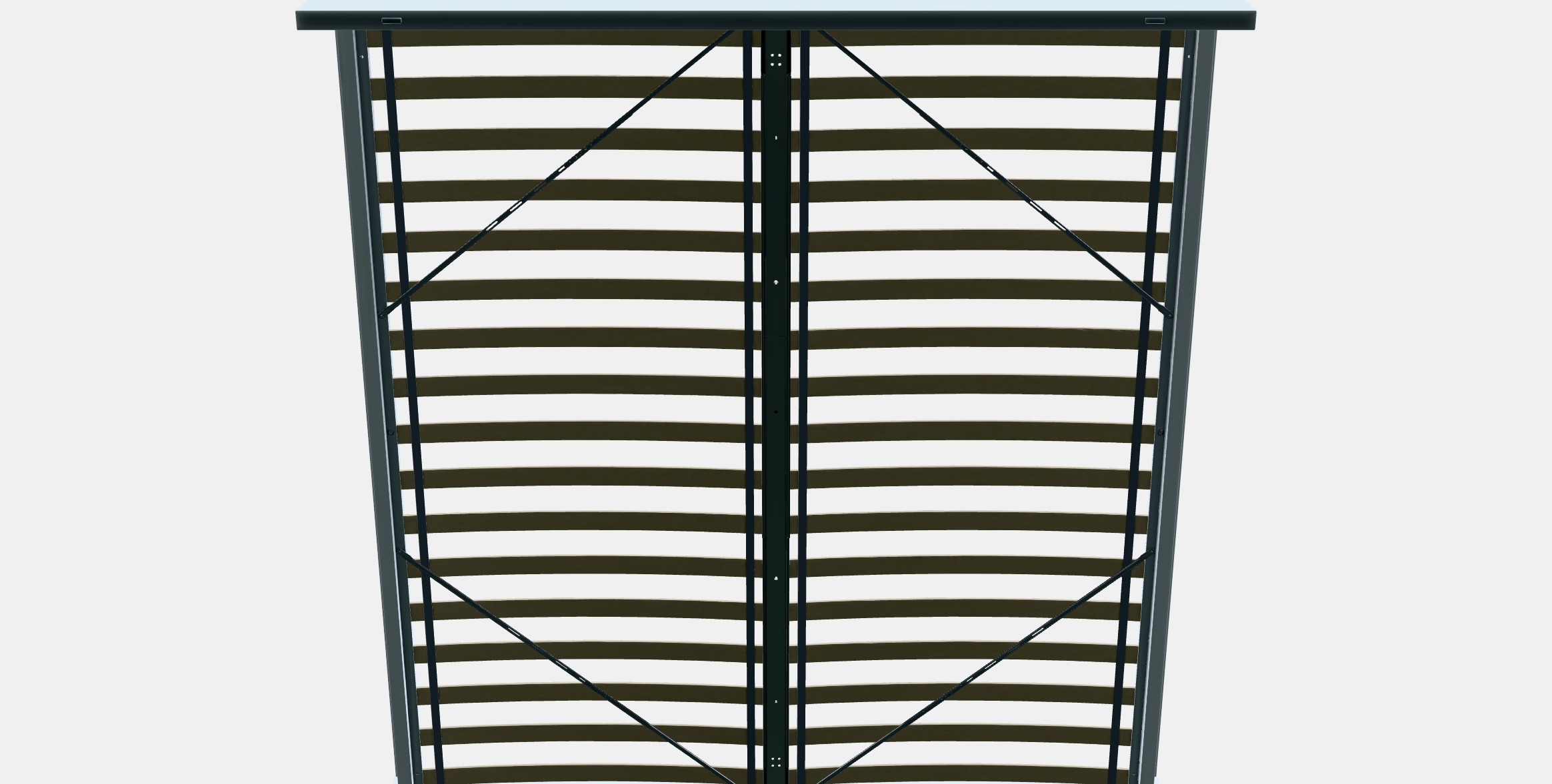 MALM Bed frame high 80 Low-poly 3D model_10