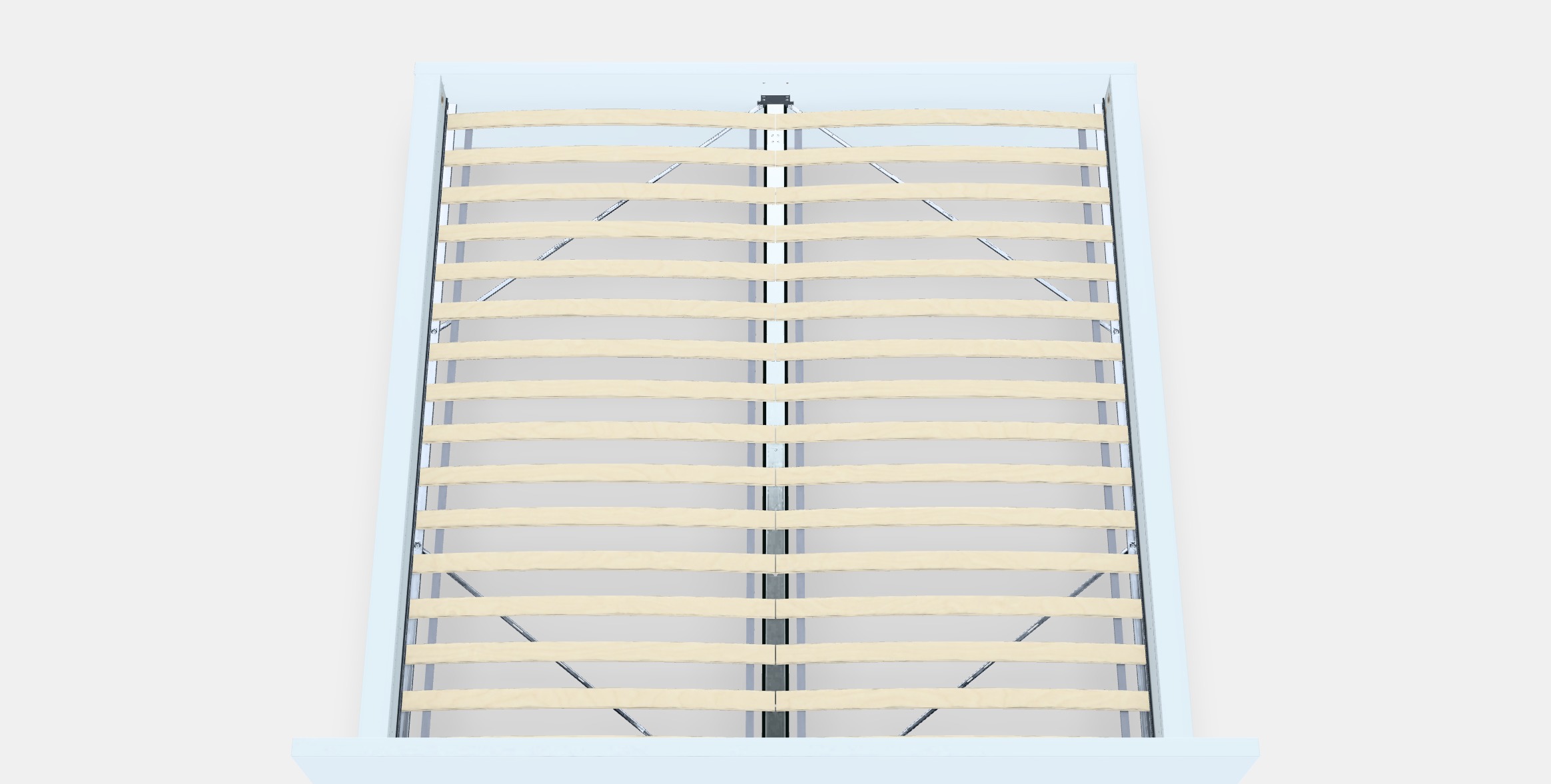 MALM Bed frame high 80 Low-poly 3D model_6