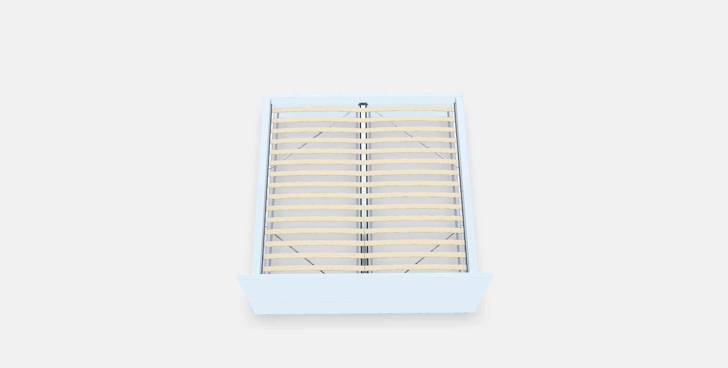 MALM Bed frame high 80 Low-poly 3D model_3