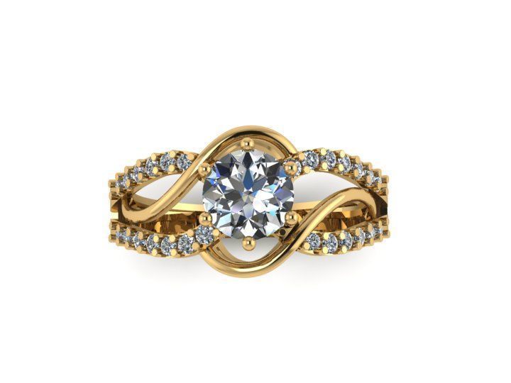 Luxury Diamond Ring 3dm obj stl 3d model print  3D print model_2