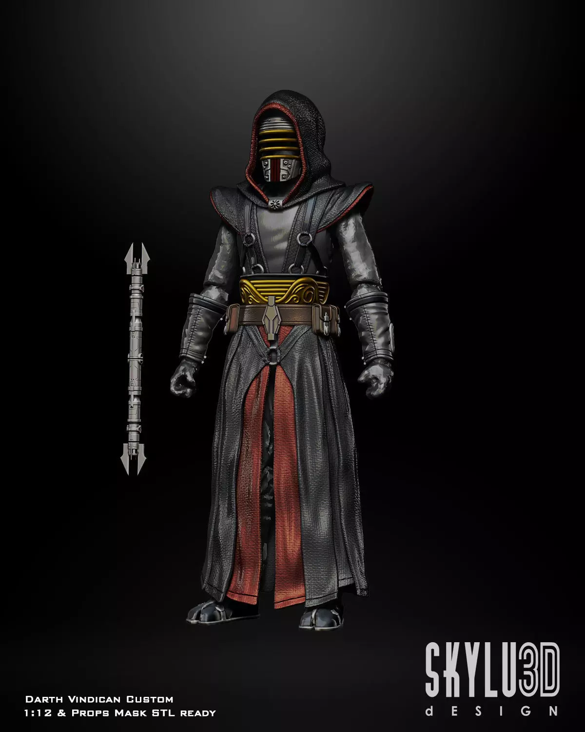 Darth Vindican One12 Scale Armor Custom 3D print model_0