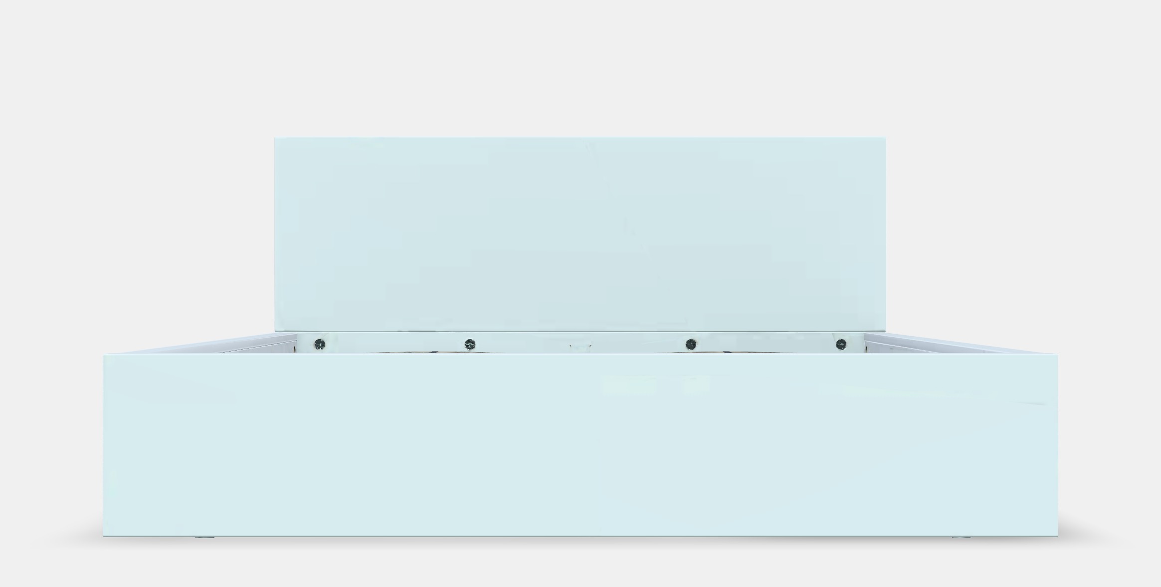 MALM Bed frame high w 2 storage boxes 27 Low-poly 3D model_11