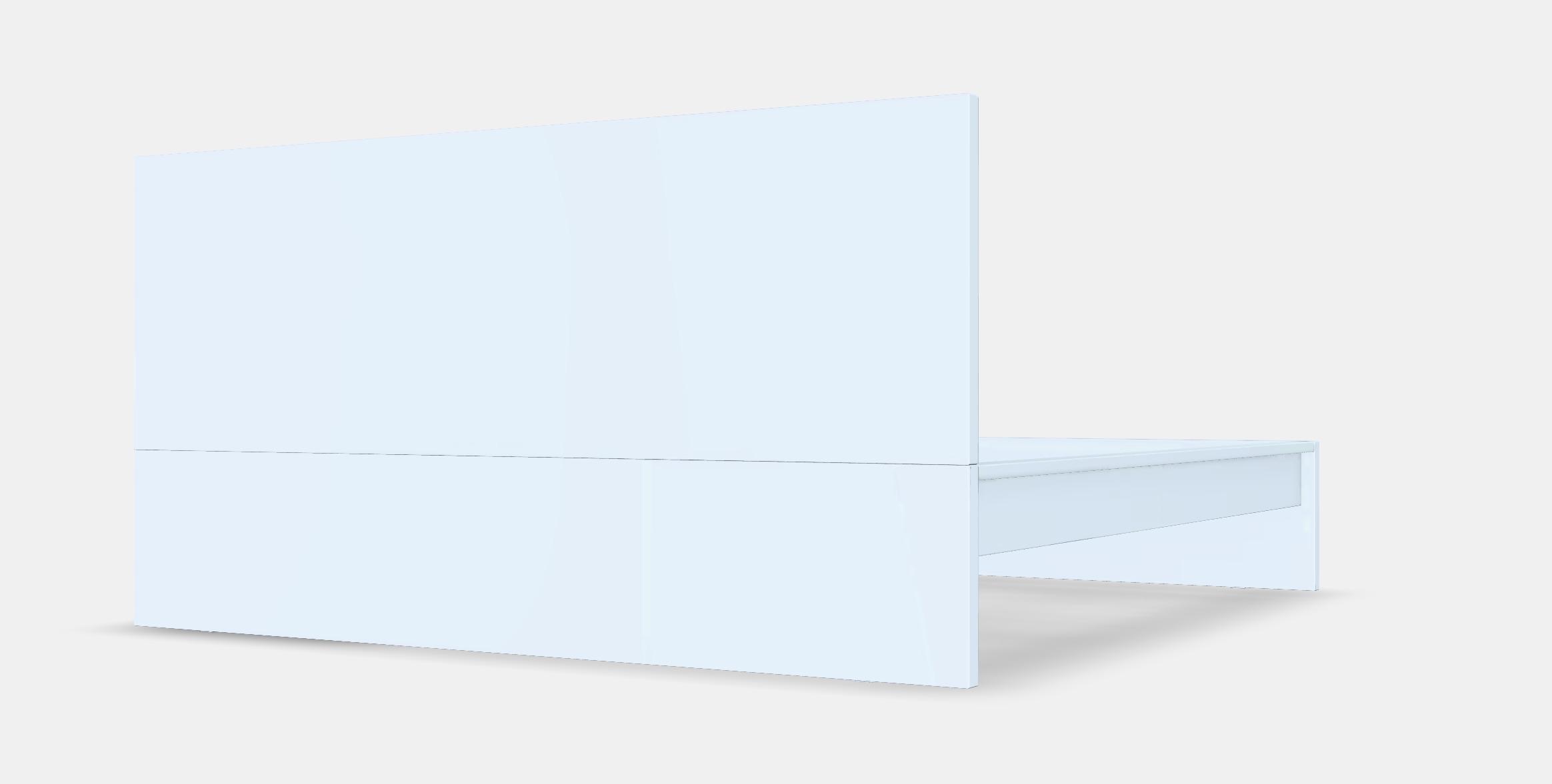 MALM Bed frame high w 2 storage boxes 27 Low-poly 3D model_6