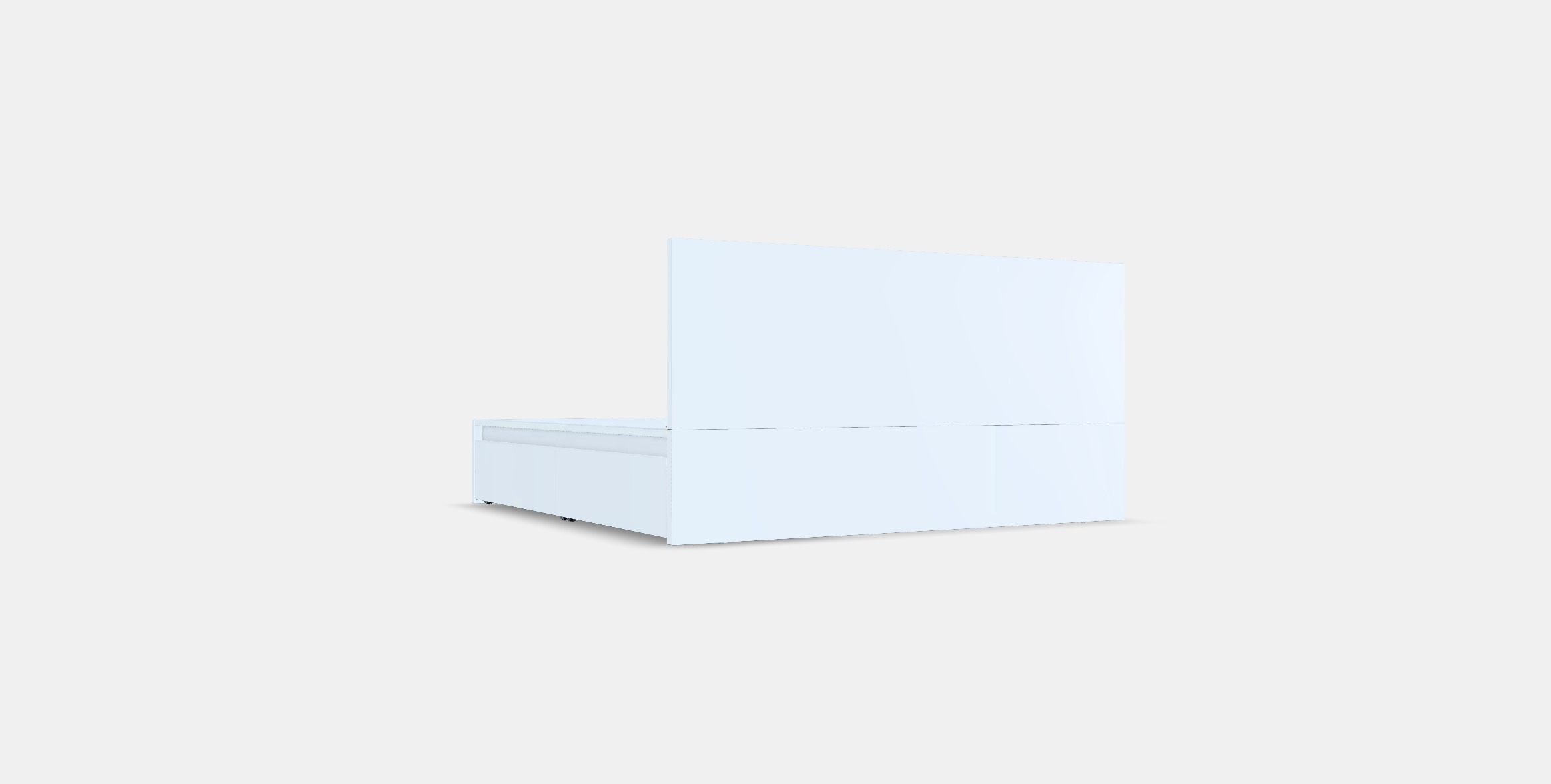 MALM Bed frame high w 2 storage boxes 27 Low-poly 3D model_16