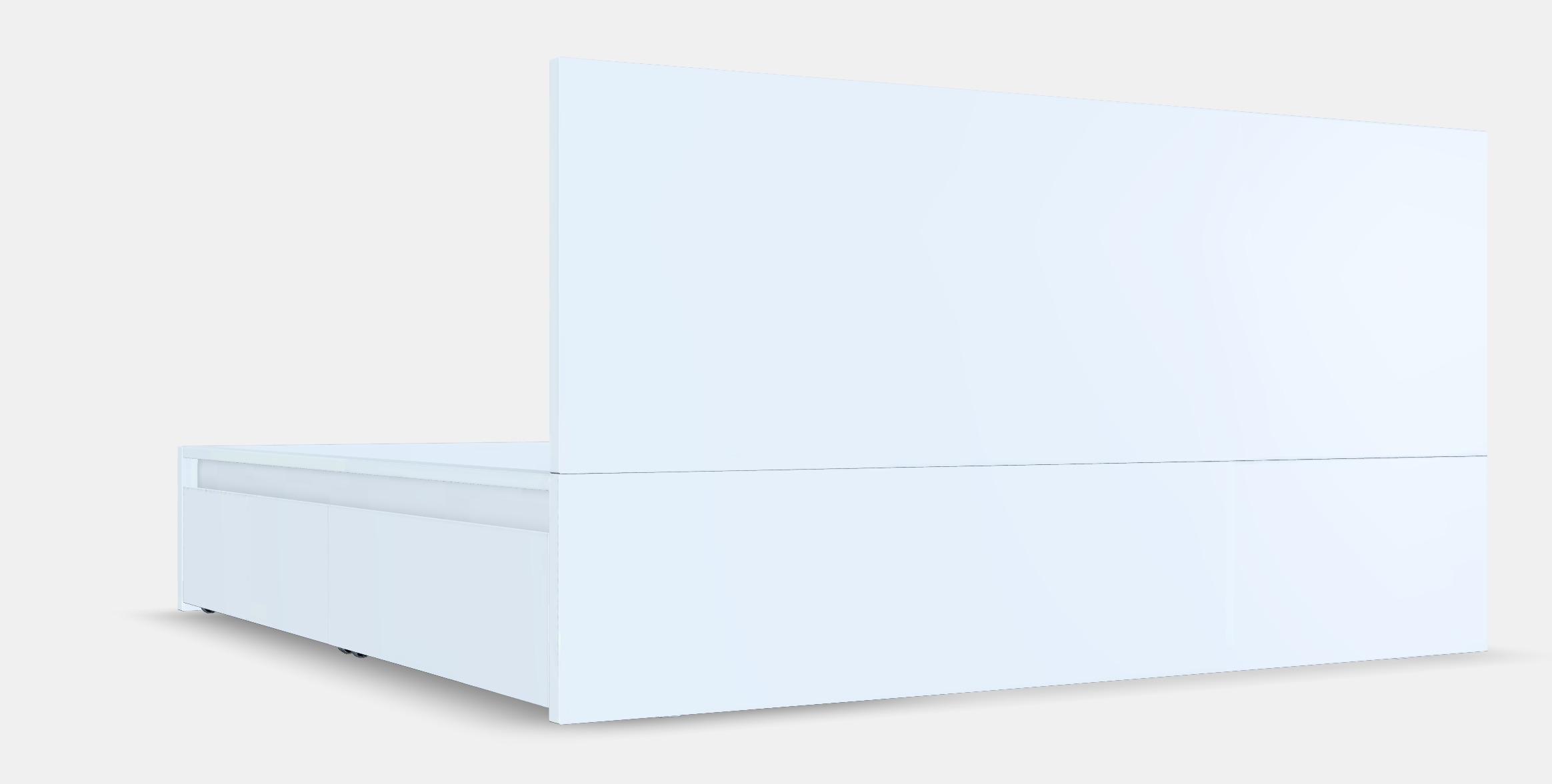 MALM Bed frame high w 2 storage boxes 27 Low-poly 3D model_2