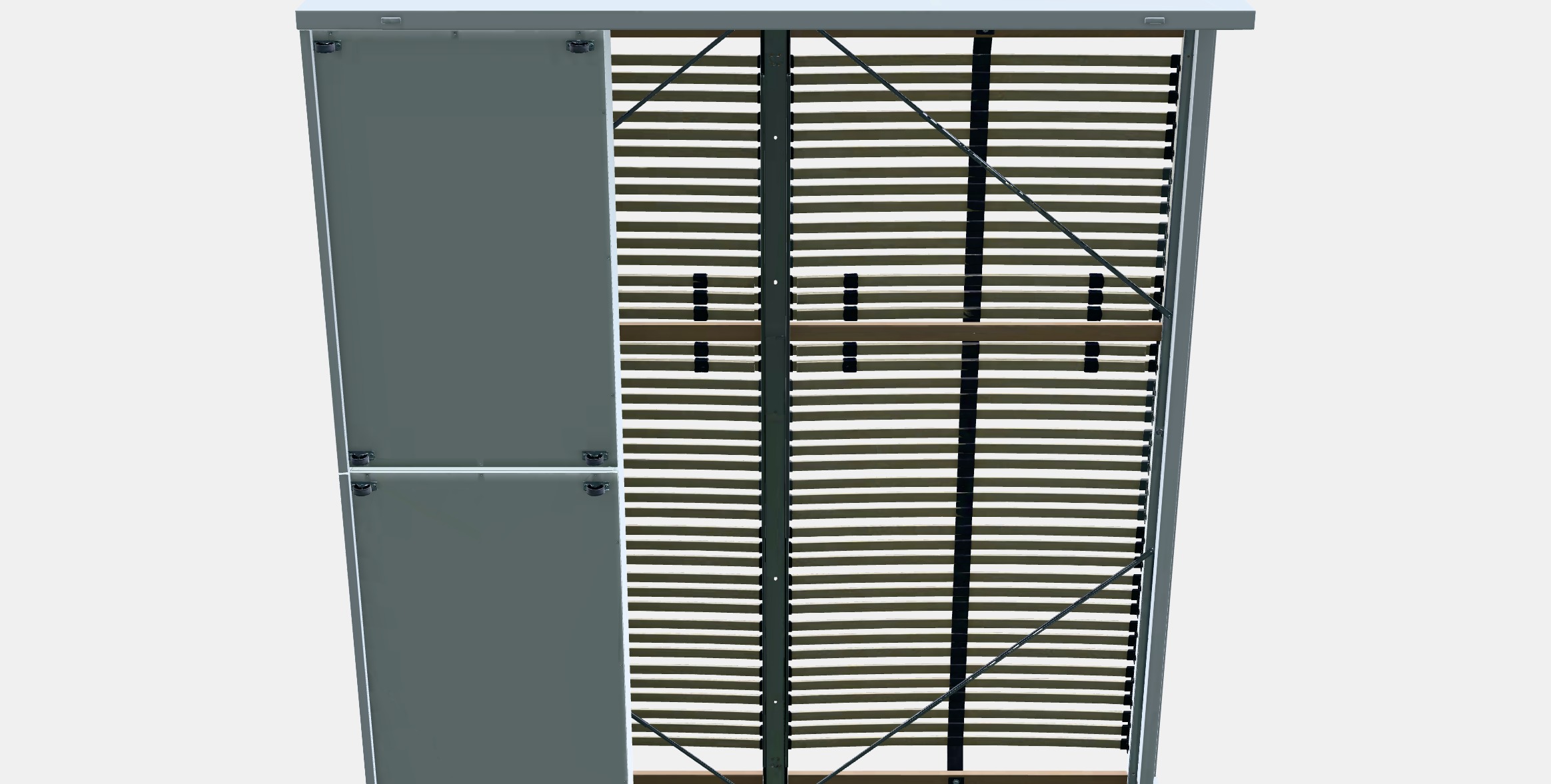 MALM Bed frame high w 2 storage boxes 27 Low-poly 3D model_8