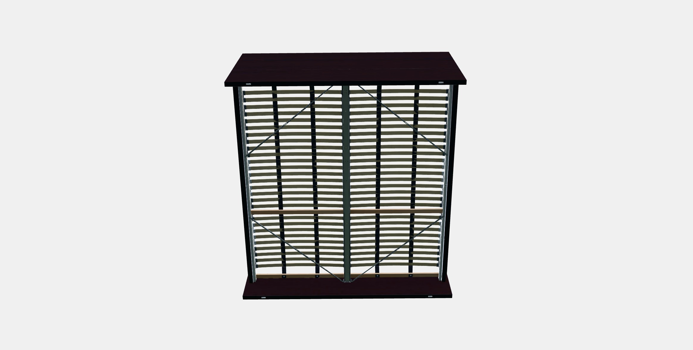 MALM Bed frame high 84 Low-poly 3D model_7